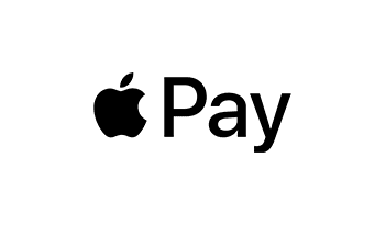 Apple Pay logo with black Apple symbol and text.