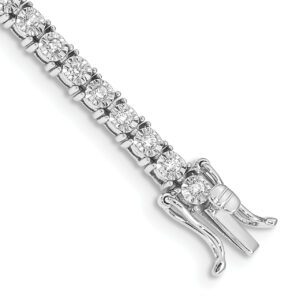 Elegant diamond bracelet with a secure clasp.