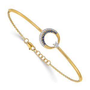 Elegant gold bracelet with a diamond-studded circular charm.