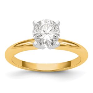 Elegant gold ring with a solitaire diamond.